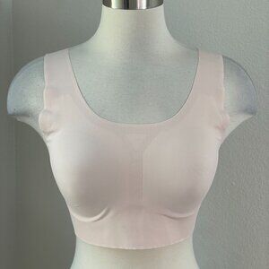 NEW Bali Womens Large Comfort Revolution Seamless Light Pink Bra DF3491